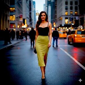 Love Shimmering Gold Maxi Skirt